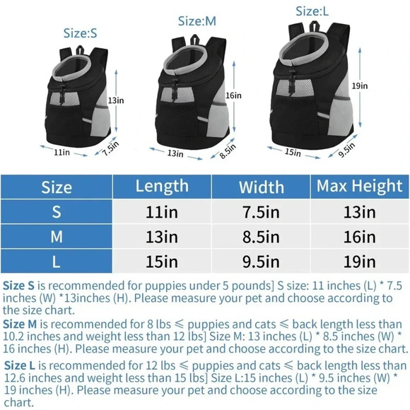 NEW Dog Carrier Backpack For Small Dogs Breathable Head Out Design - Picture 7 of 7